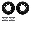 Dynamic Friction Co 8402-40010, Rotors-Drilled and Slotted-Black with Ultimate Duty Performance Brake Pads, Zinc Coated 8402-40010